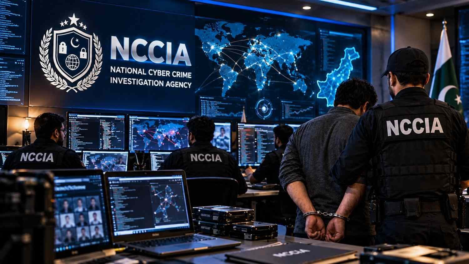 NCCIA Detains 42 in Karachi Cybercrime Raids, Court Remands 13 Suspects