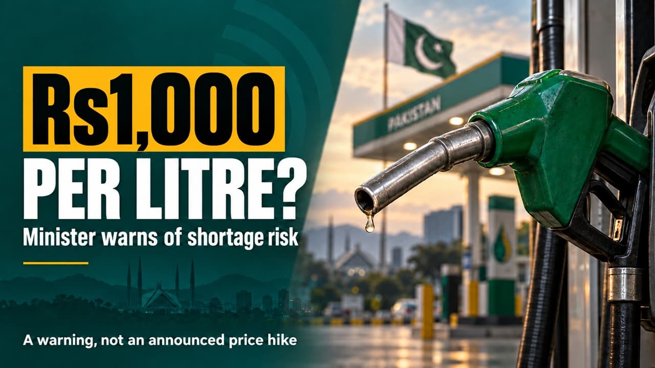 Petrol at Rs1,000 a Litre? Pakistan Minister’s Shortage Warning Explained